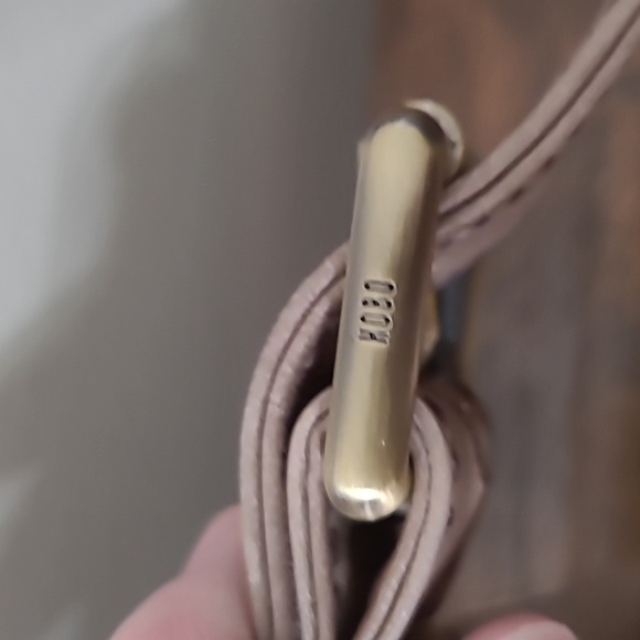 HOBO Light Tan Patchwork Stitched Front Shoulder Bag - Picture 10 of 17